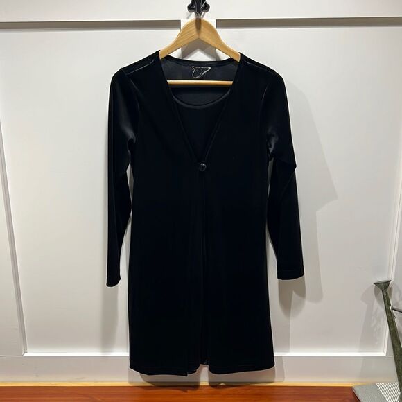 Velvet long sleeve 90s Dress, true vintage size small - Picture 1 of 4
